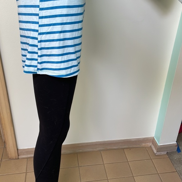 Nili Lotan large mini dress blue stripe scoop neck - Picture 5 of 7